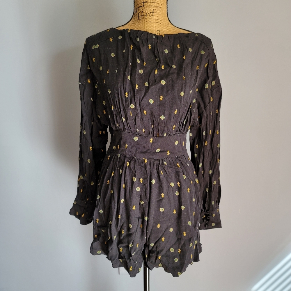 Free People Longsleeves Romper
